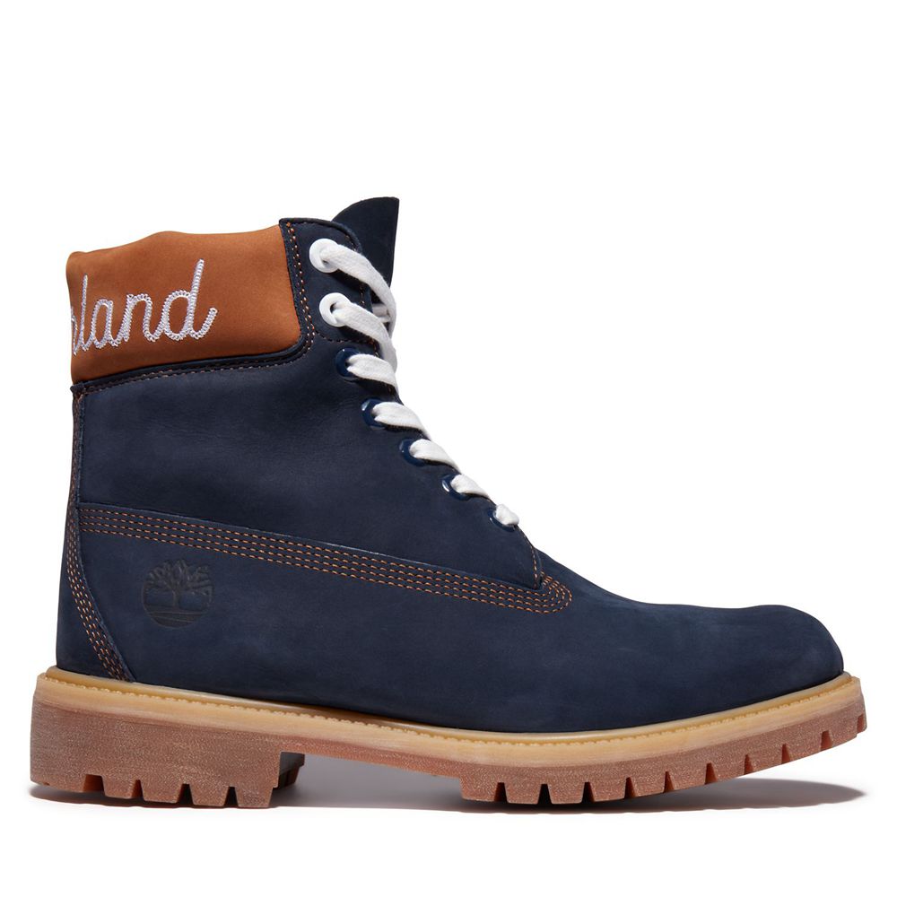 Timberland 6-Inch Μποτακια Ανδρικα Σκουρο Μπλε - Premium Waterproof - Greece 1978406-RC